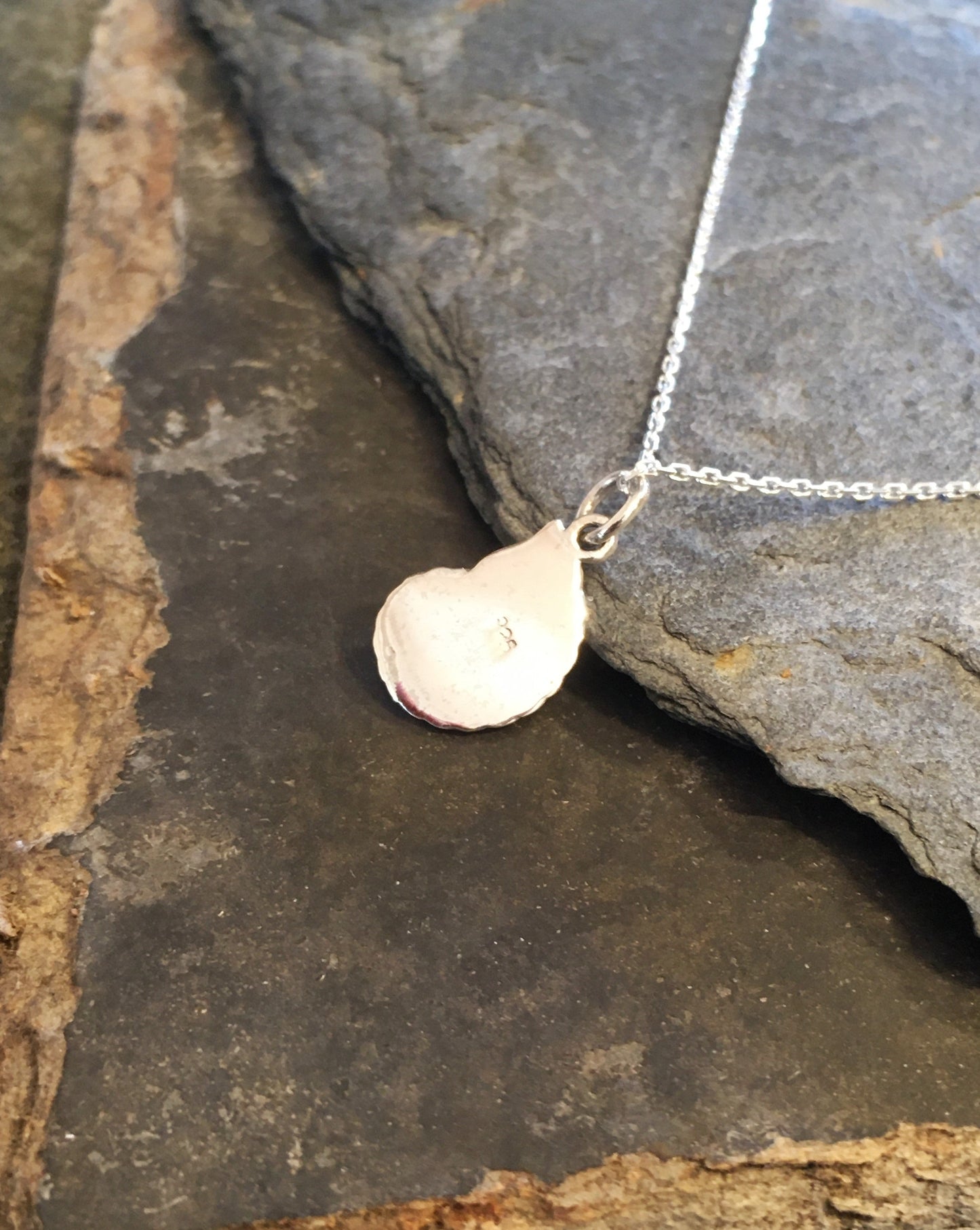 SP209BC - SILVER AMMONITE PENDANT 14 X 10MM