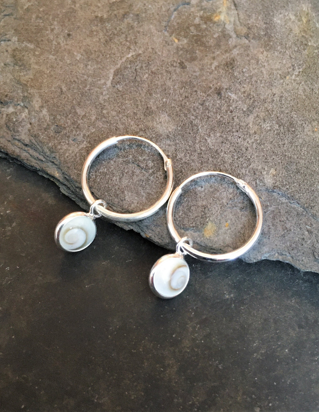 1.2 X 14mm Hoop With Shiva Shell Charm