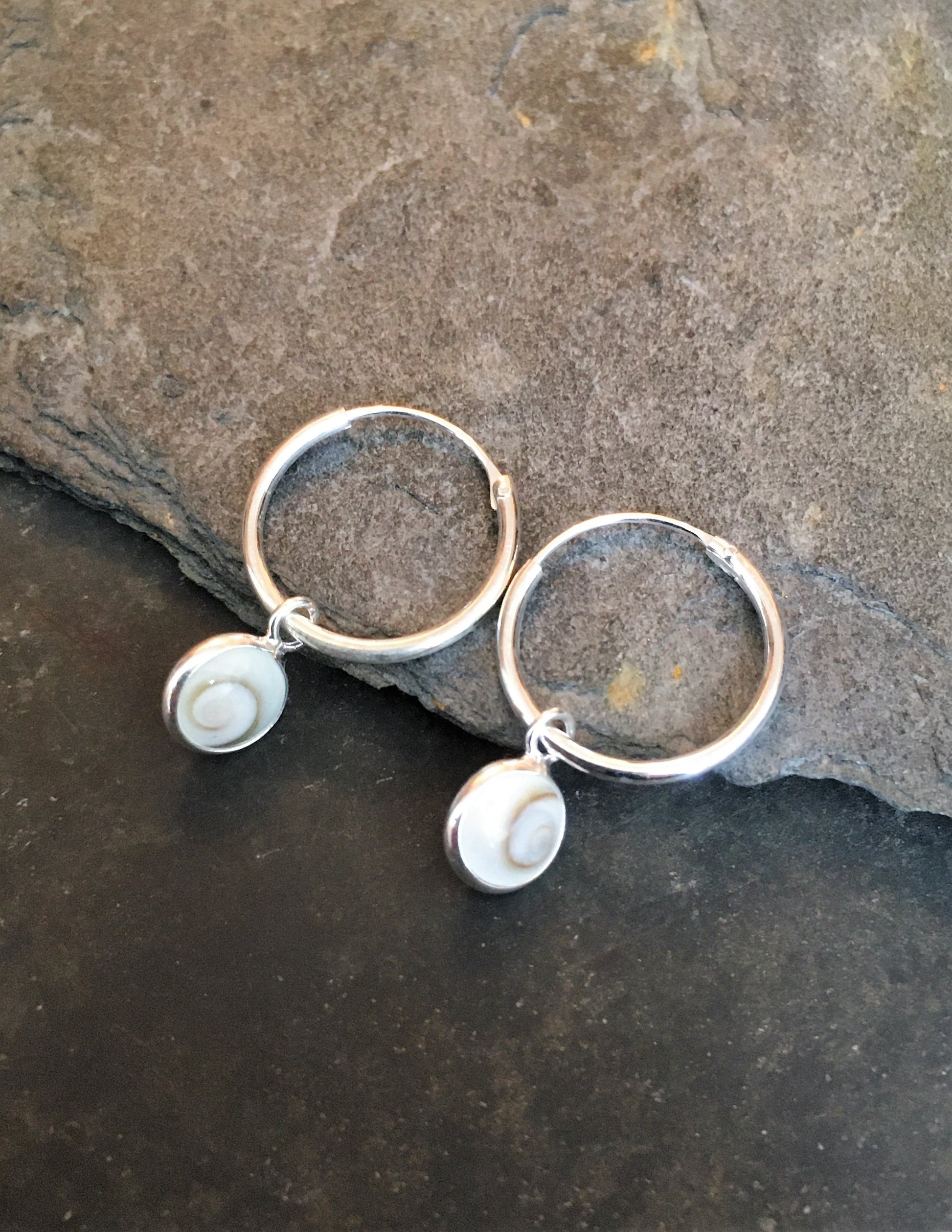 1.2 X 14mm Hoop With Shiva Shell Charm