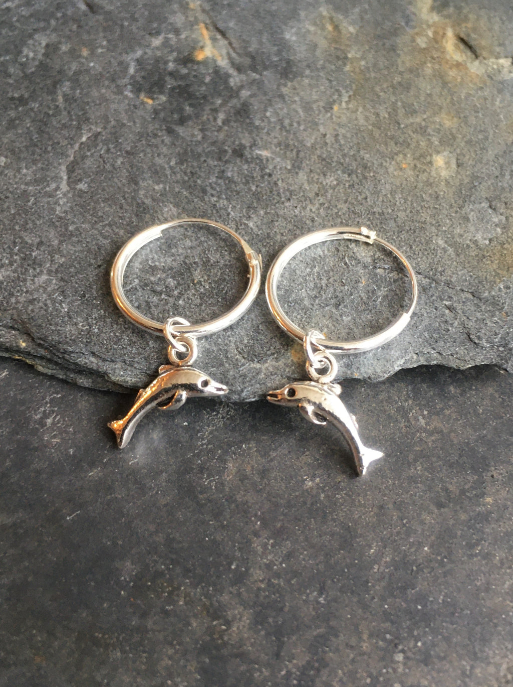 1.2 X 12mm Hoop With Dolphin Charm