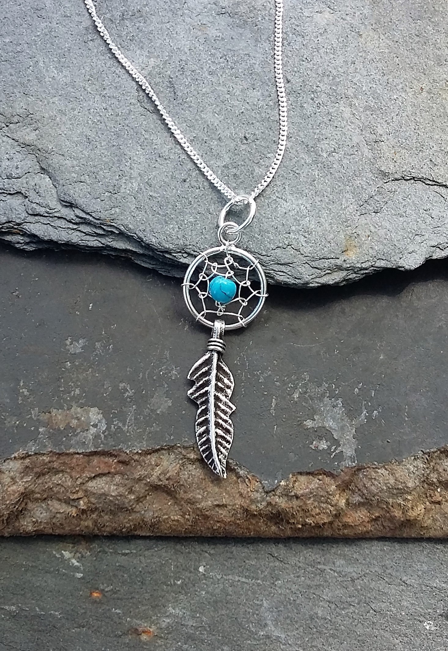 Dreamcatcher 10mm Pendant 18 Inch Chain