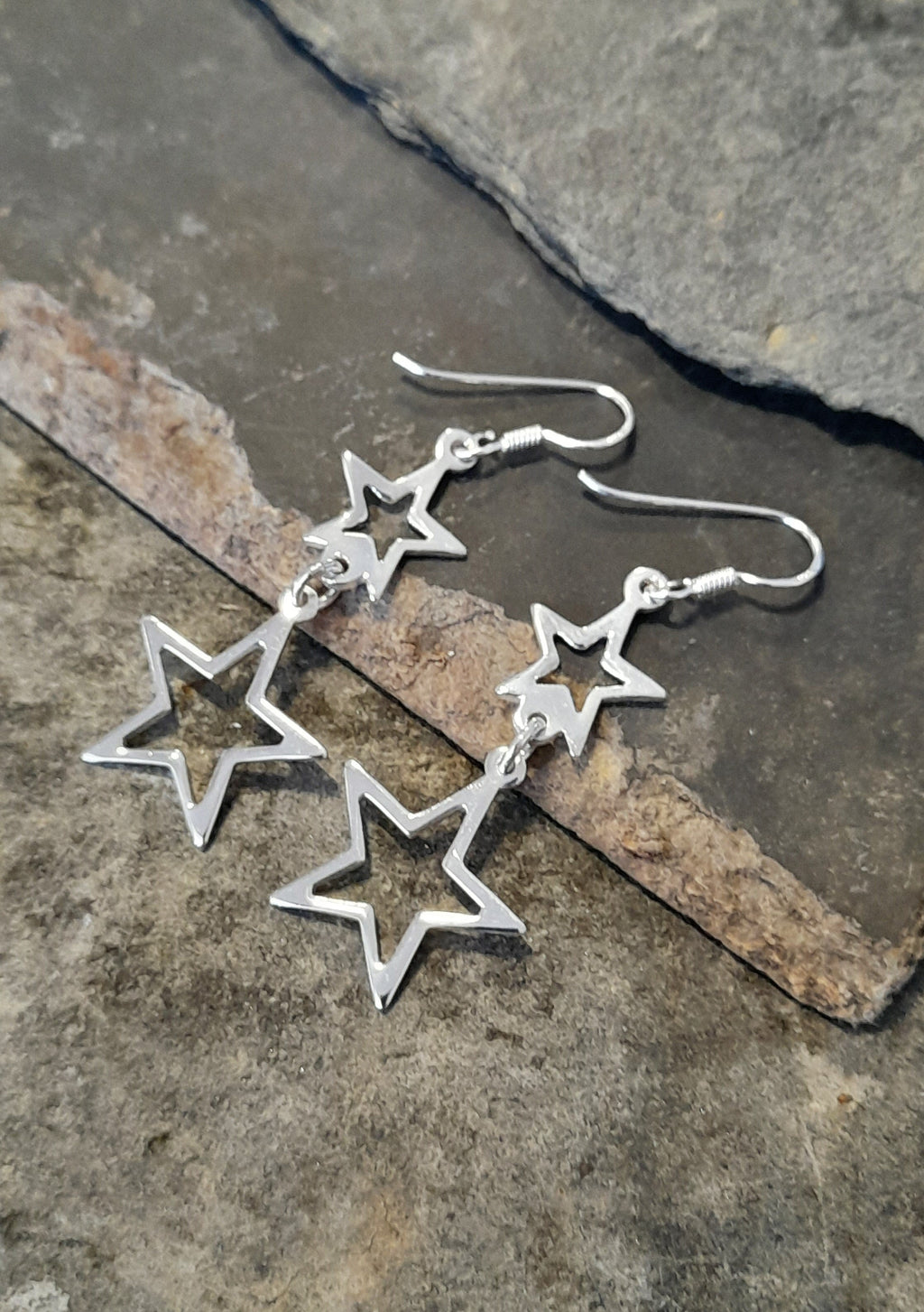 Two Star Earring 50mm Drop