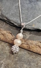 Pearl & Cubic Zirconia Pd 26mm Drop