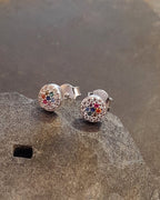 6mm Round Cubic Zirconia Multi Col Stud