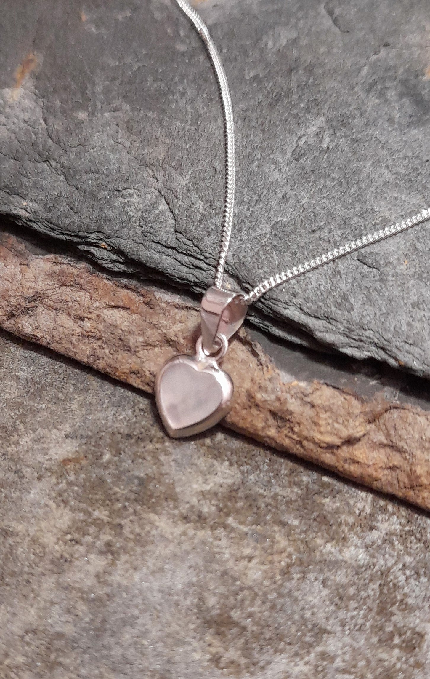 Mother of Pearl Heart Pendant 8mm X 8mm
