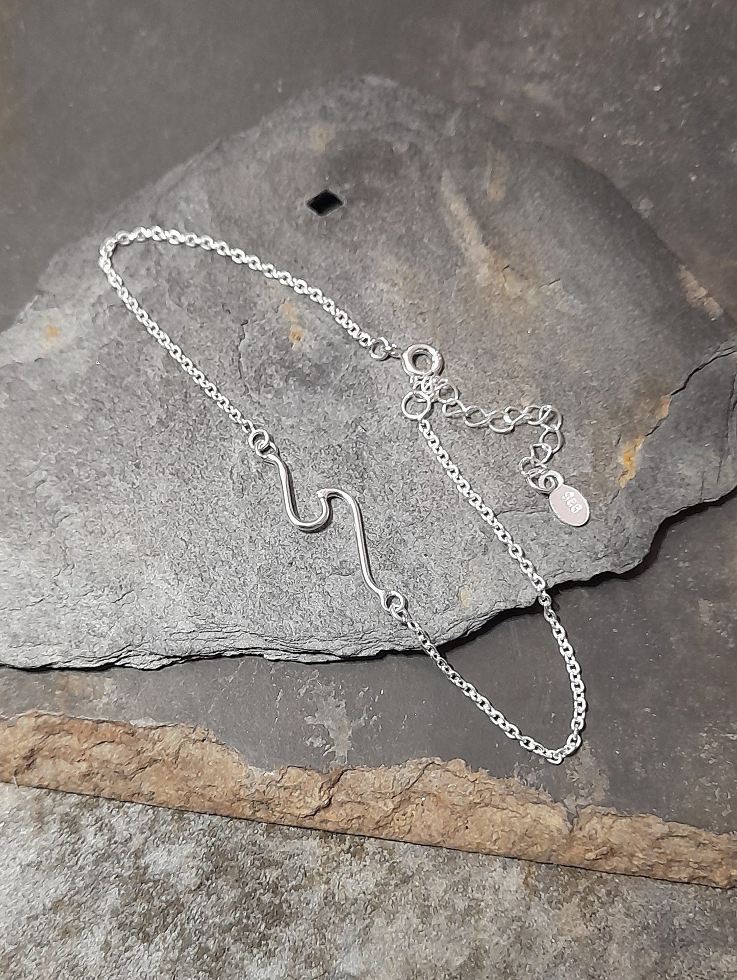 AB001 - WAVE ANKLET/BRACELET 20 CM + EXT