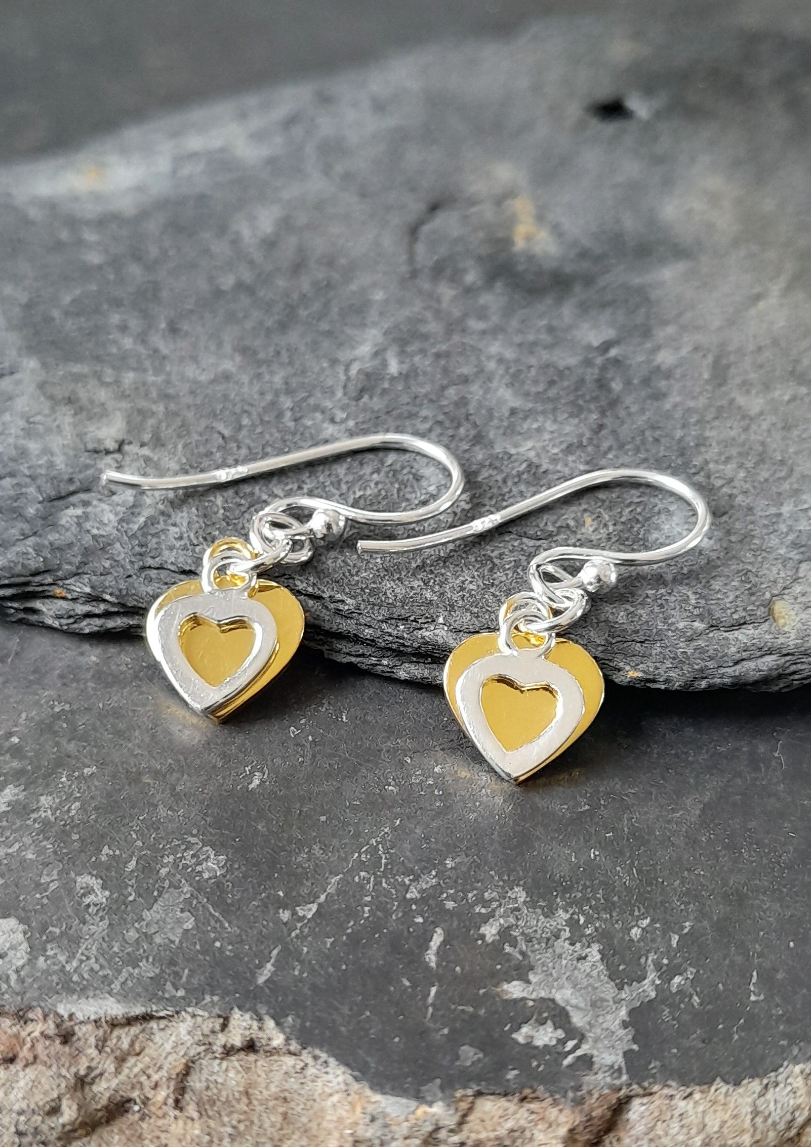 8 X 8mm Heart In Heart Earring