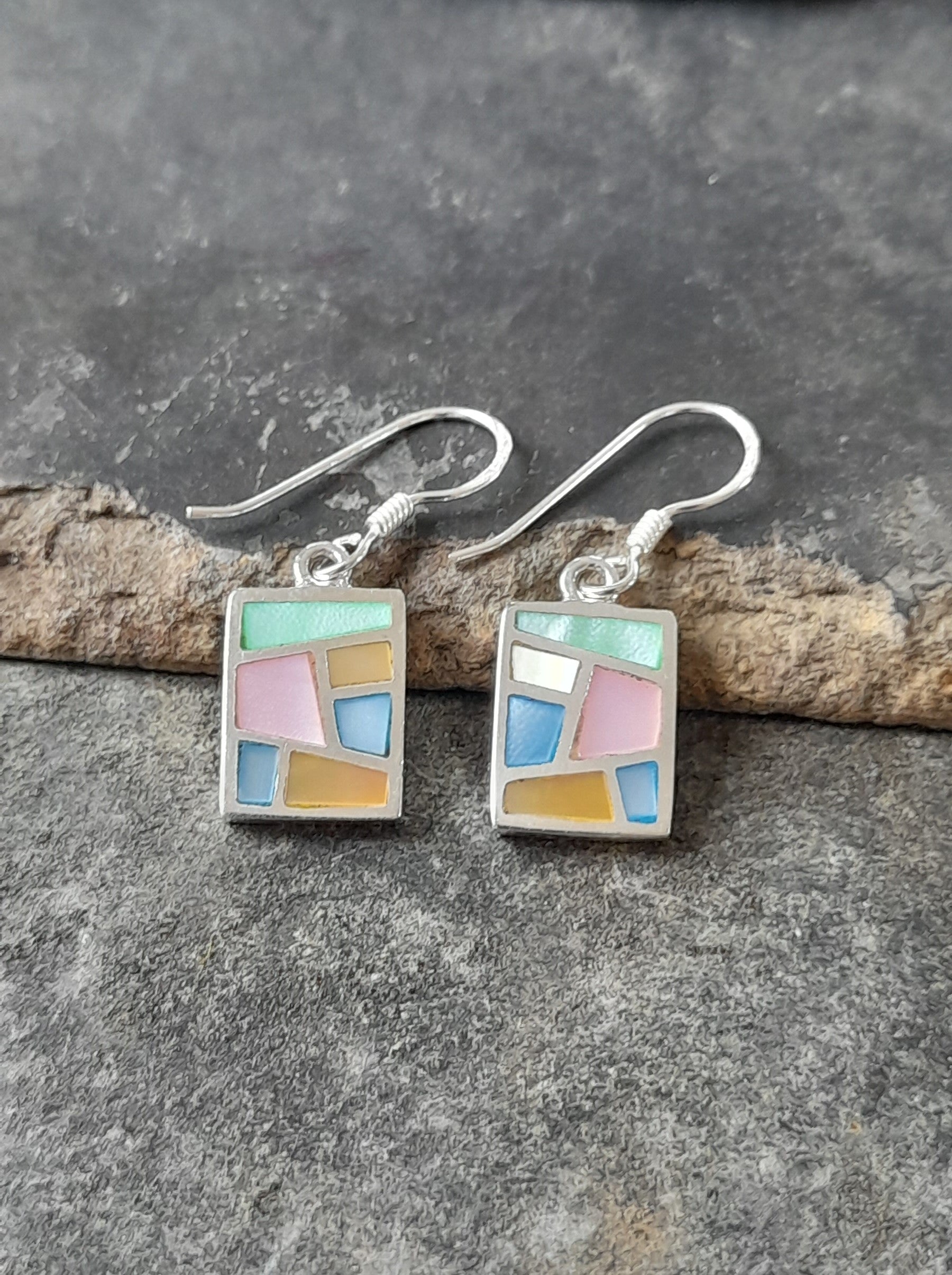 9 X 12mm Multi Mother of Pearl Earring