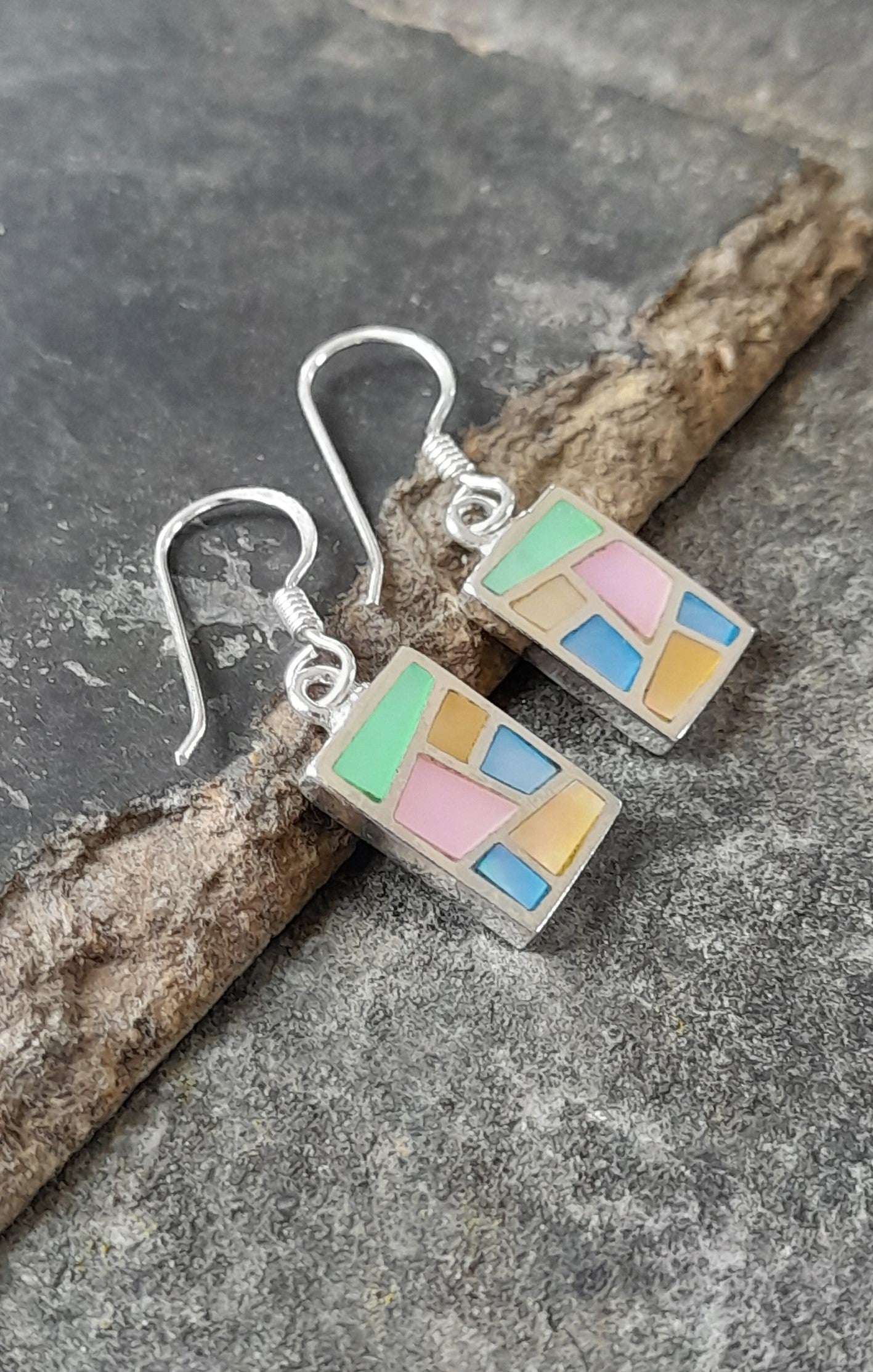 9 X 12mm Multi Mother of Pearl Earring