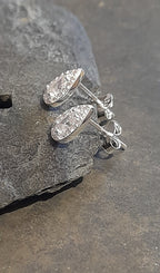 Clear Cubic Zirconia Teardrop Stud 8 X 6mm