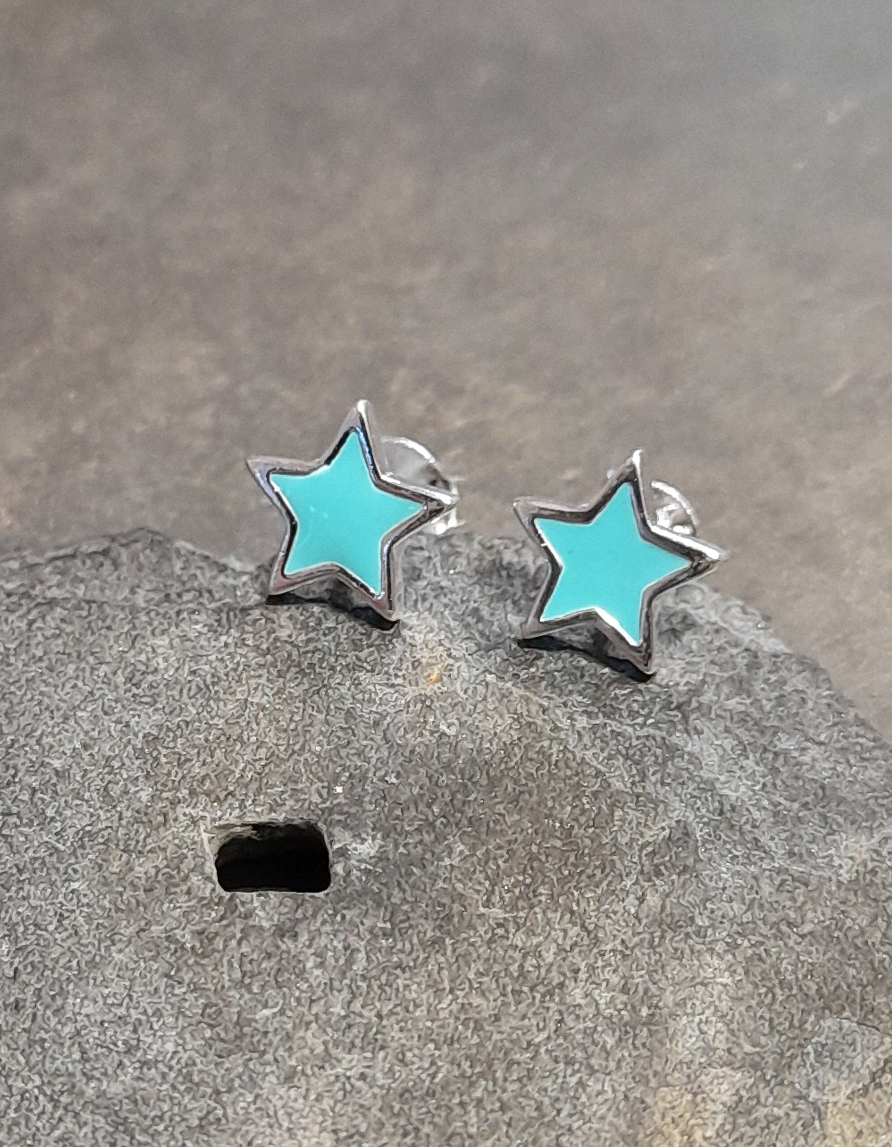 Green Star Enamel Stud 8mm