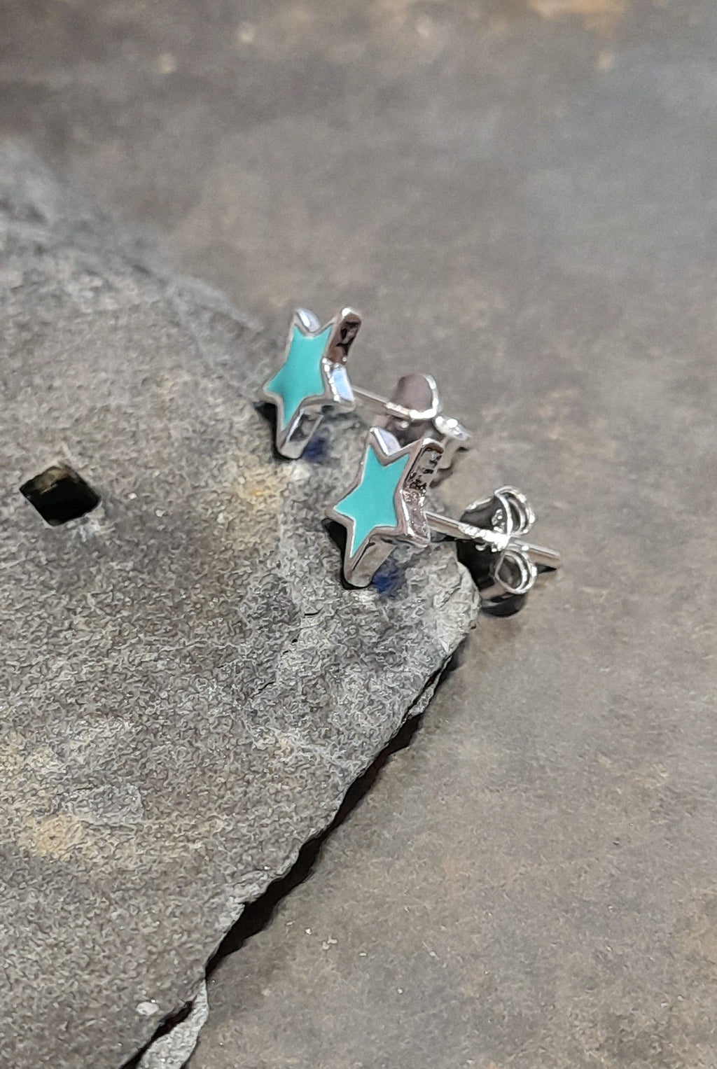 Green Star Enamel Stud 8mm