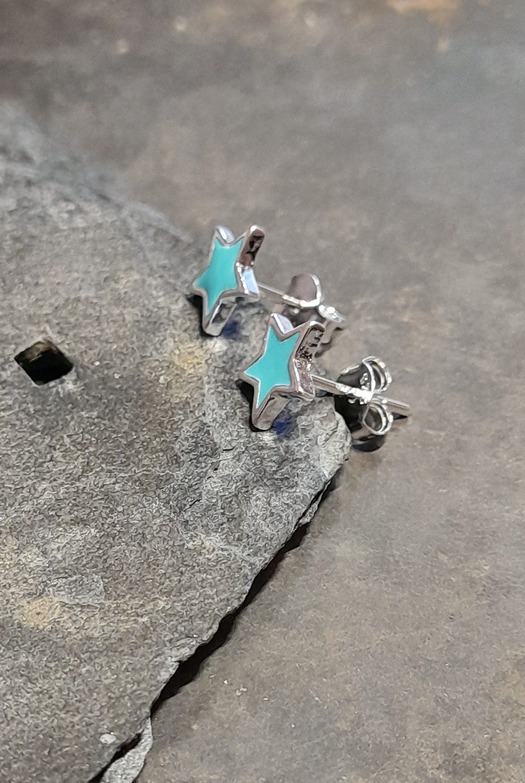 Green Star Enamel Stud 8mm