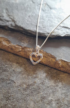 Multi Cubic Zirconia Outline Heart 10mm