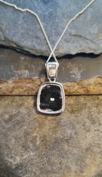 Mosaic Blue Syn Opal Pendant 25X15mm