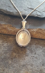 Cubic Zirconia & S/Fish, Blue Syn Opal Pendant 16X12mm