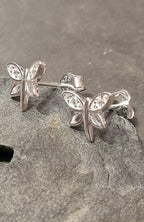 Cubic Zirconia Dragonfly Stud 10X7mm