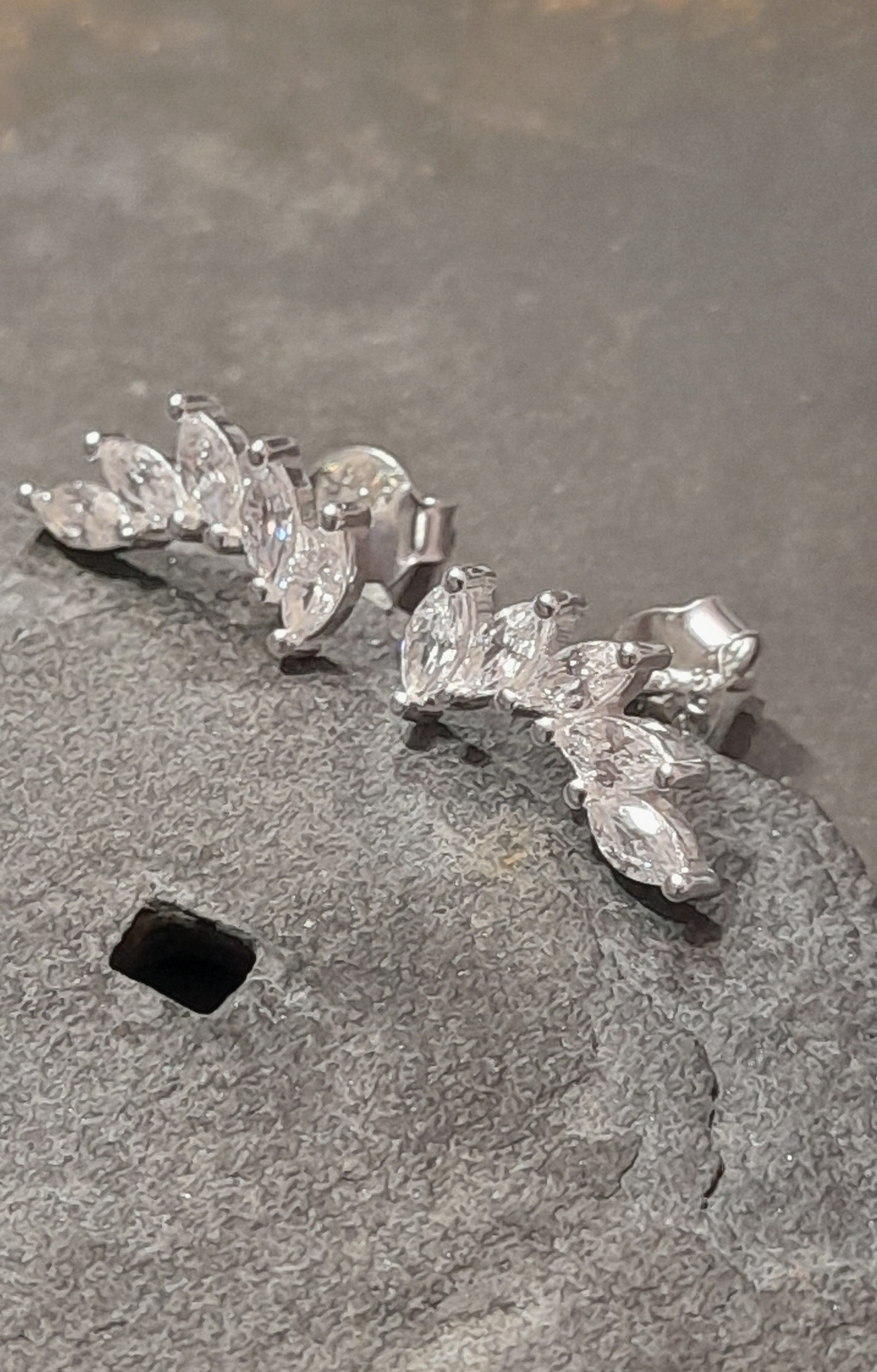 Five Petal Cluster Cubic Zirconia Stud