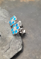 Syn Opal Flower Stud 10mm