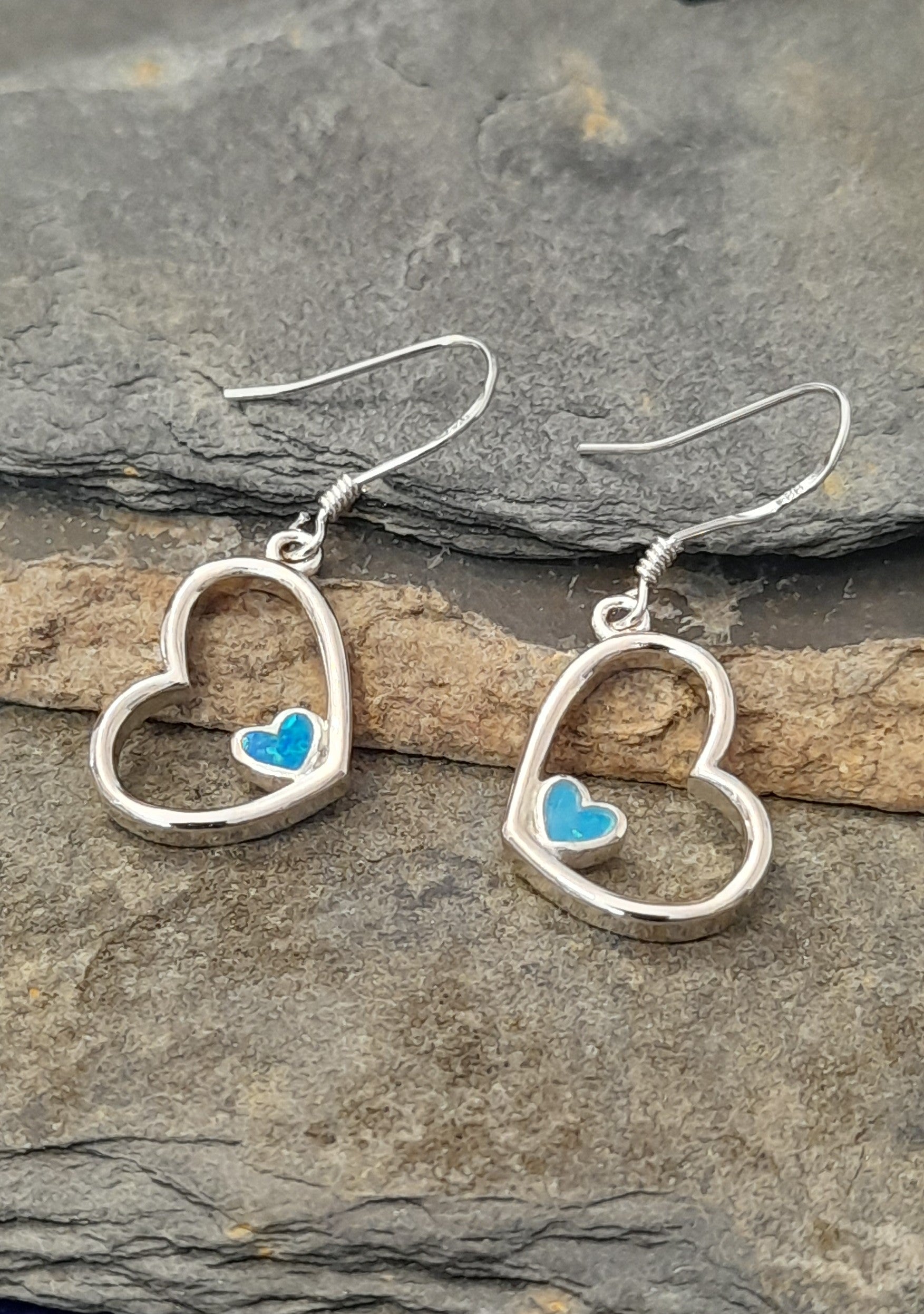 Syn Opal Off Set Heart 18X14mm Er