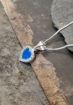 Syn Opal & Cubic Zirconia Heart Pd 10X10mm