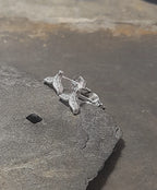 Clear Cubic Zirconia Whale Tail Pendant 12X15mm