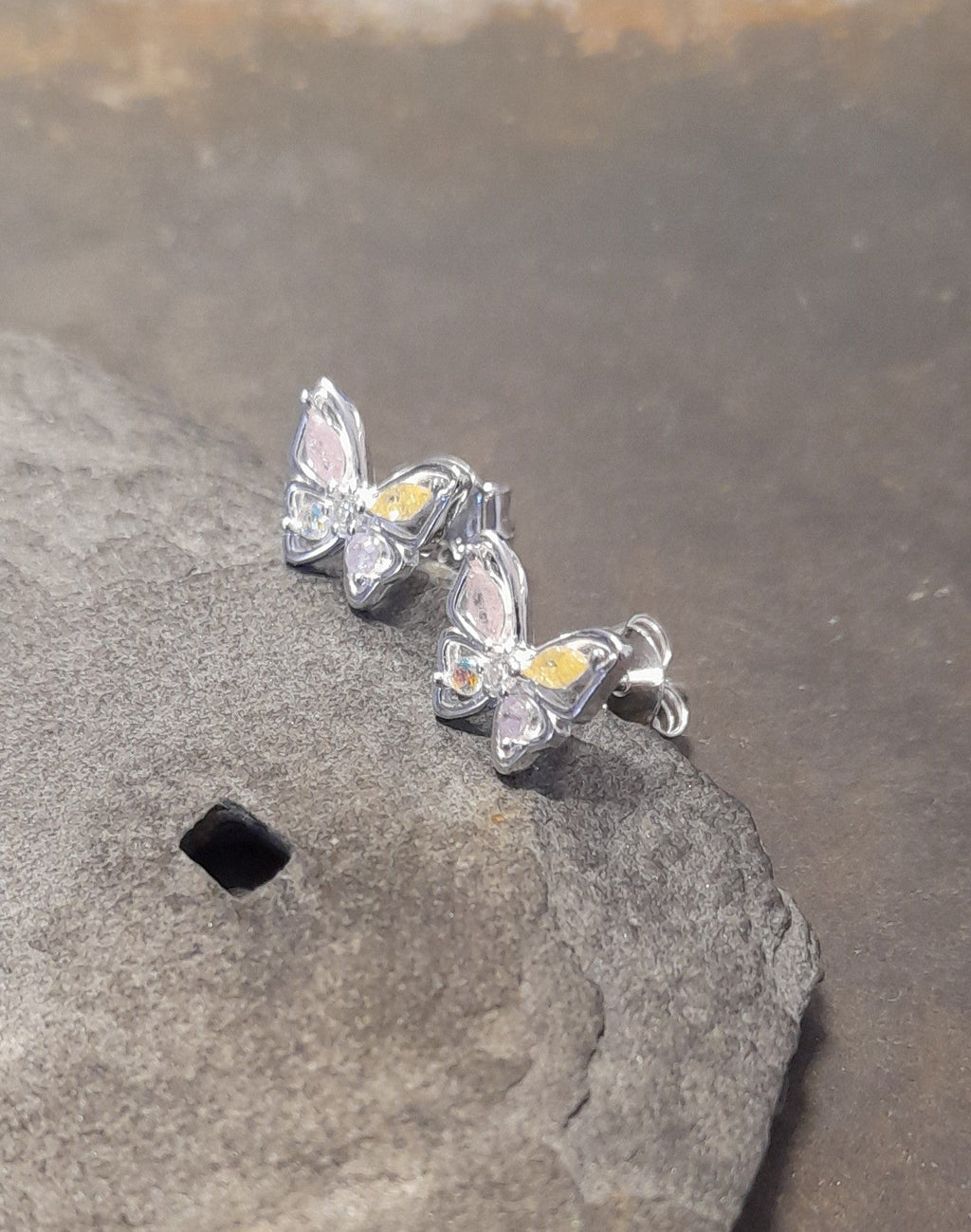 Pink Pastel Multi Cubic Zirconia B/Fly 9 X 7mm