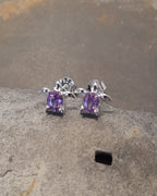 Purple Cubic Zirconia Turtle 8 X 7mm