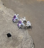Purple Cubic Zirconia Turtle 8 X 7mm