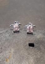 Pink Cubic Zirconia Turtle 8 X 7mm