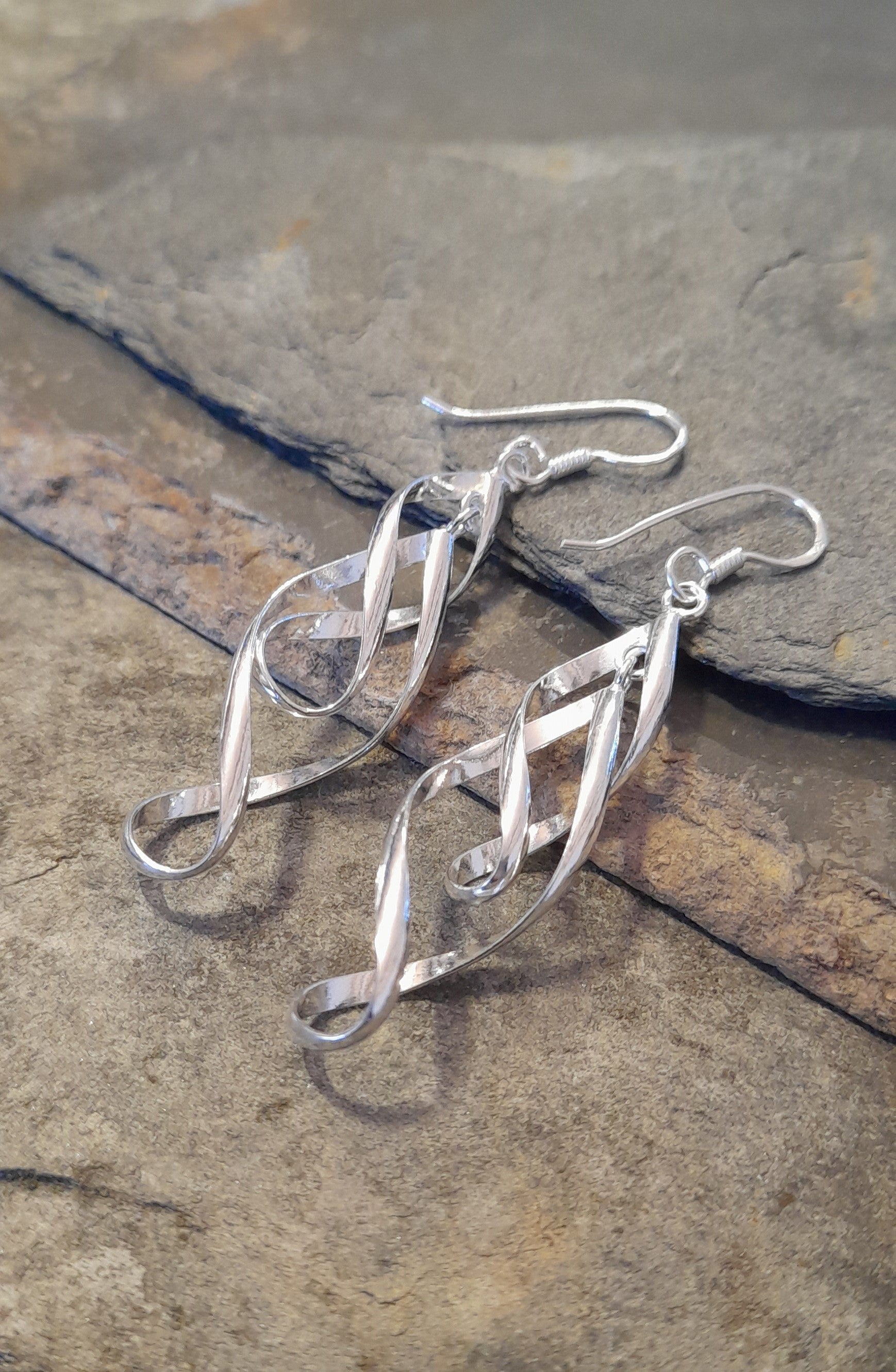 40mm Drop Double Twist Earring
