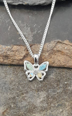 Pastel Multi Cubic Zirconia B/Fly 9 X 7mm Pendant