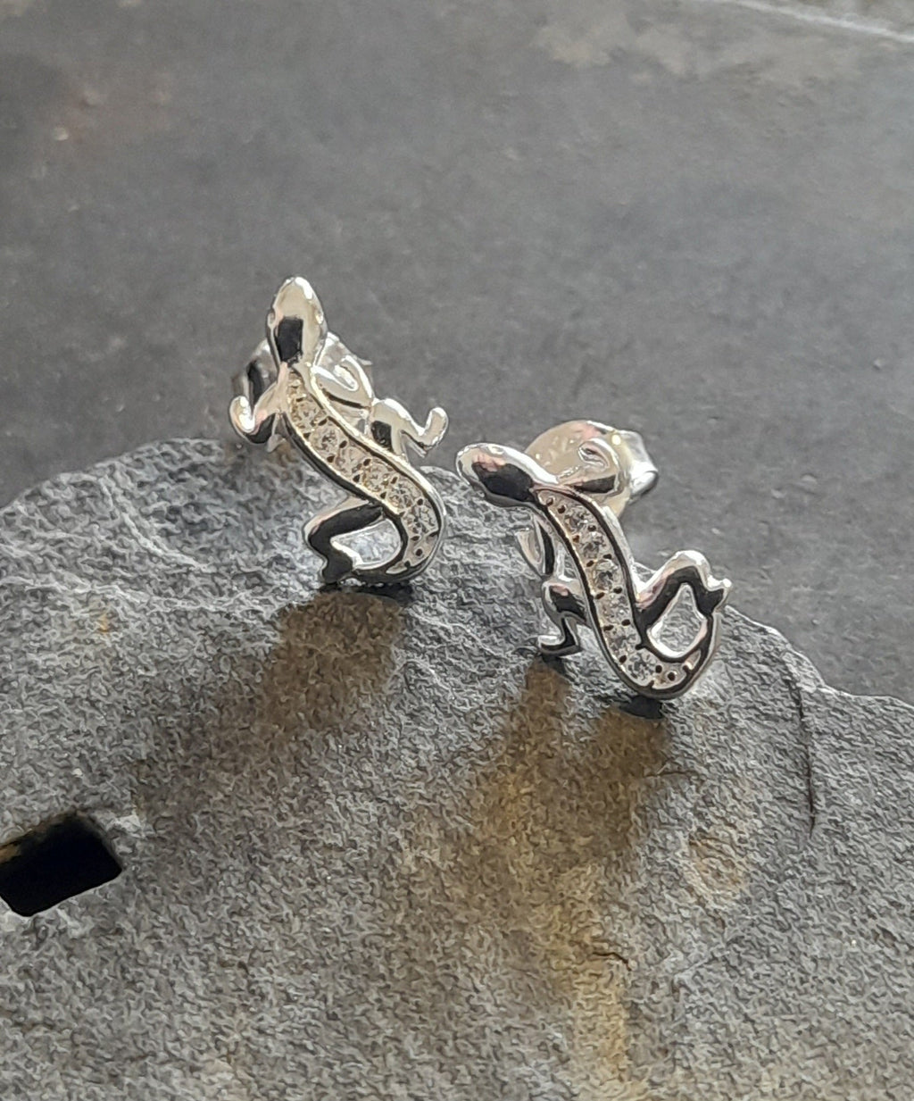 Gecko Clear Cubic Zirconia 12mm Stud