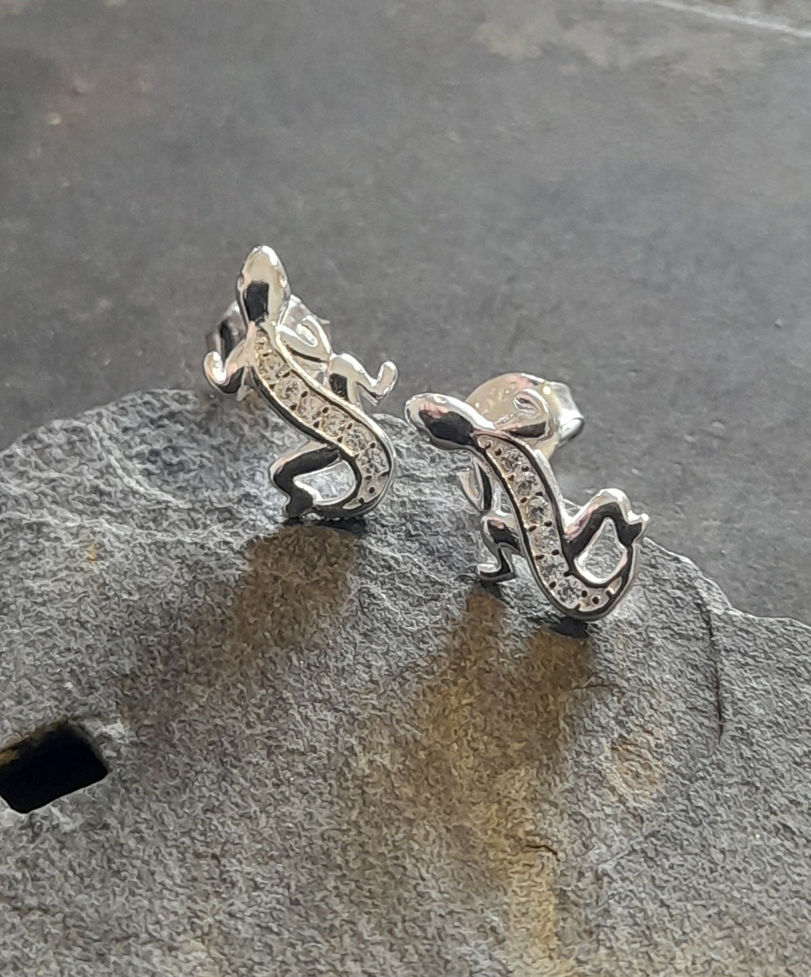 Gecko Clear Cubic Zirconia 12mm Stud