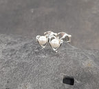 Wire Heart With Pearl Stud 5mm