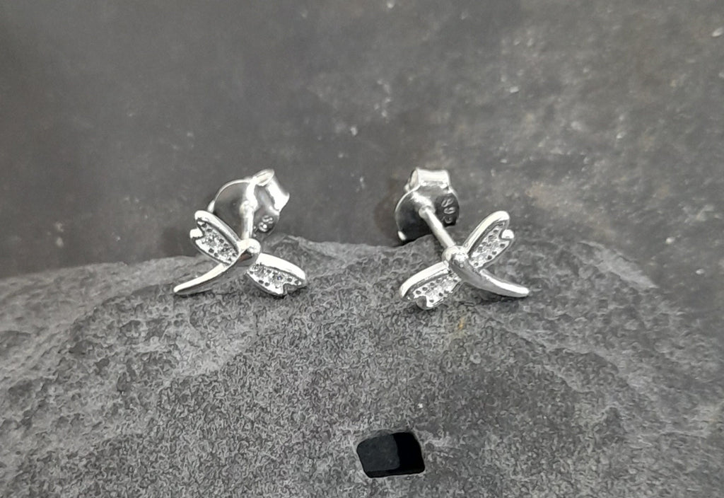 Clear Cubic Zirconia Dragonfly 9mm