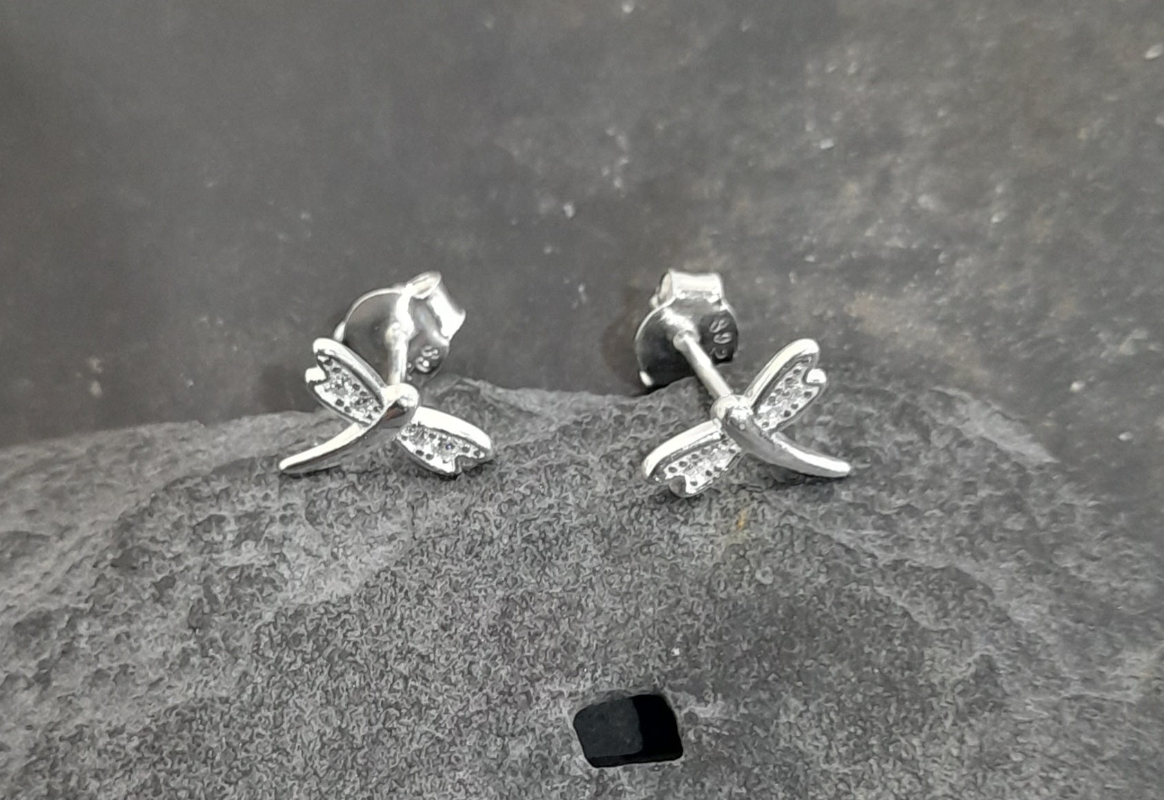 Clear Cubic Zirconia Dragonfly 9mm