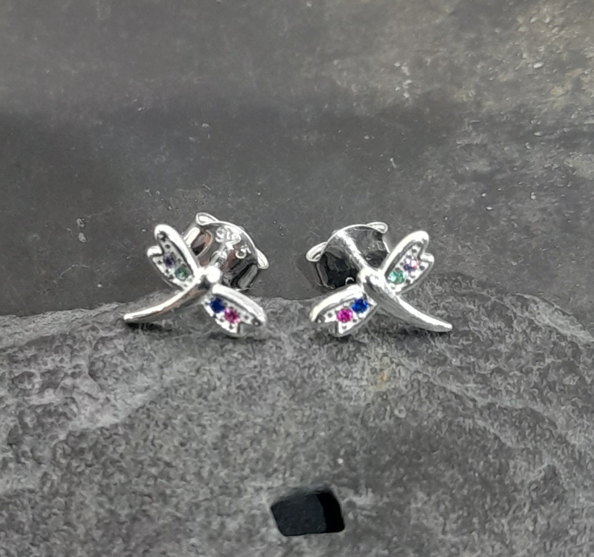 Multi Cubic Zirconia Dragonfly 9mm
