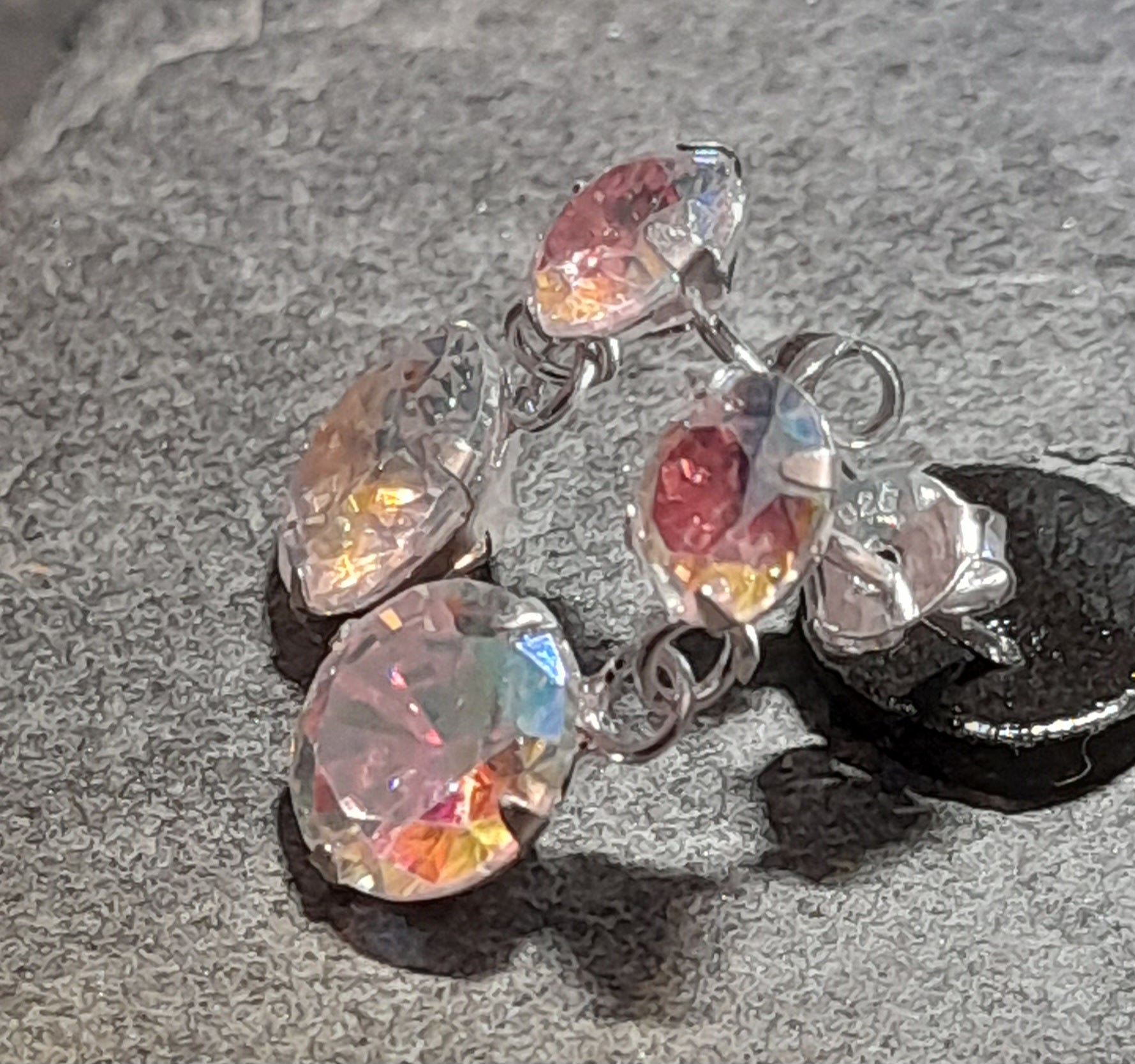 Cubic Zirconia Drop Er 18mm Drop