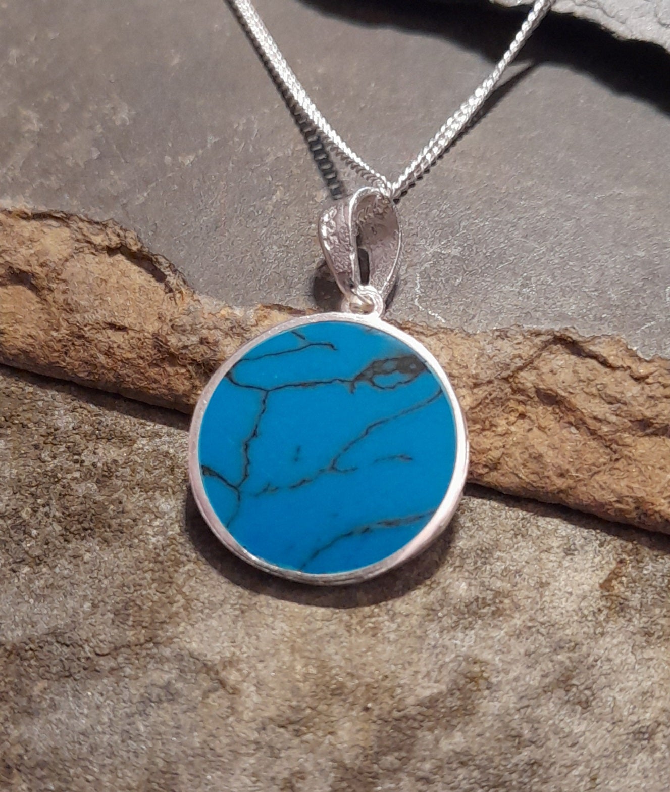 Round Wave 15mm Pendant Tq