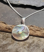 Round Wave 15mm Pendant Abalone