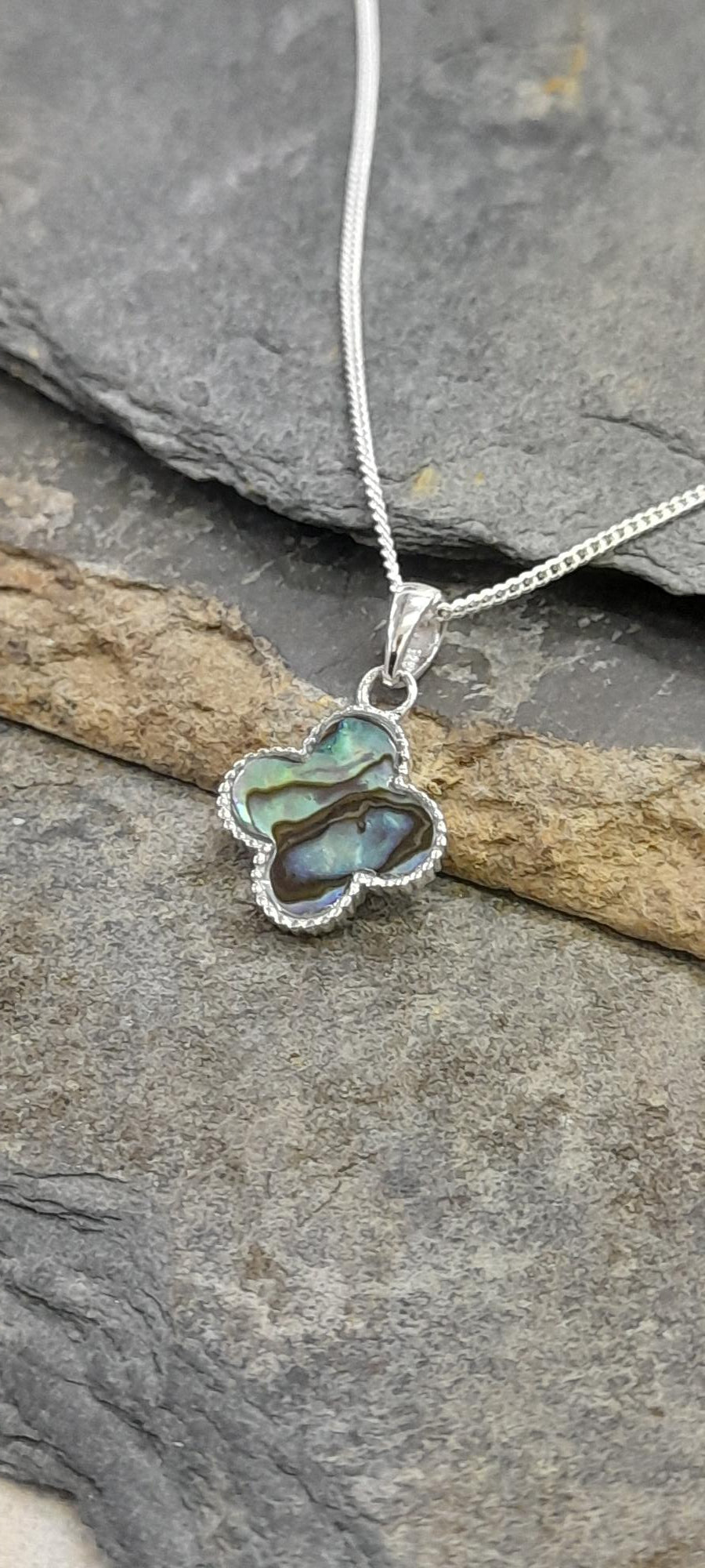Abalone Flower Pendant 12mm Dia