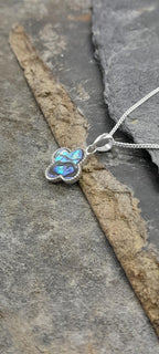 Abalone Flower Pendant 12mm Dia