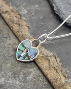 Abalone Heart Padlock 12 X 10mm