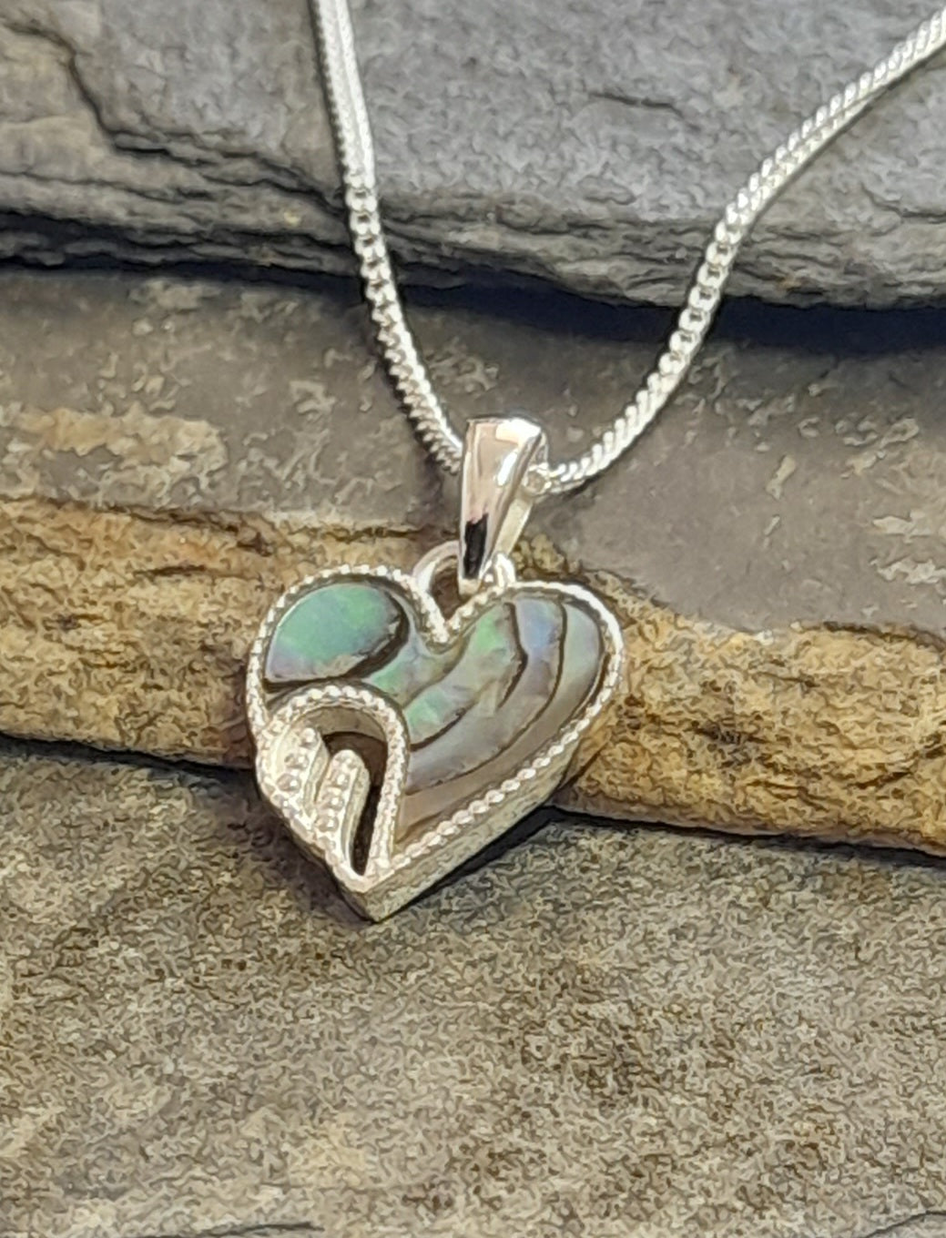 12 X 10mm Abalone Heart/Angel Wing
