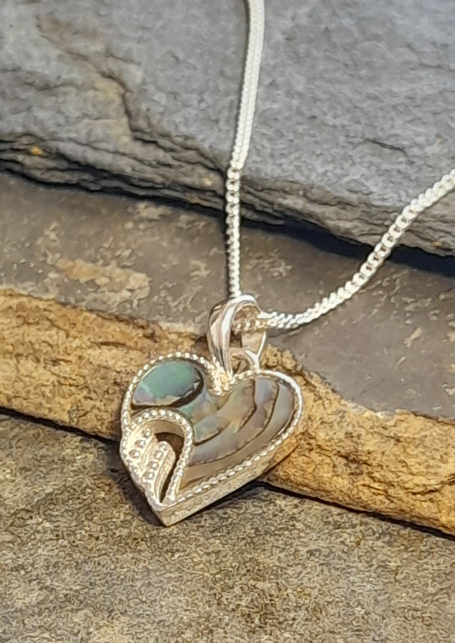 12 X 10mm Abalone Heart/Angel Wing