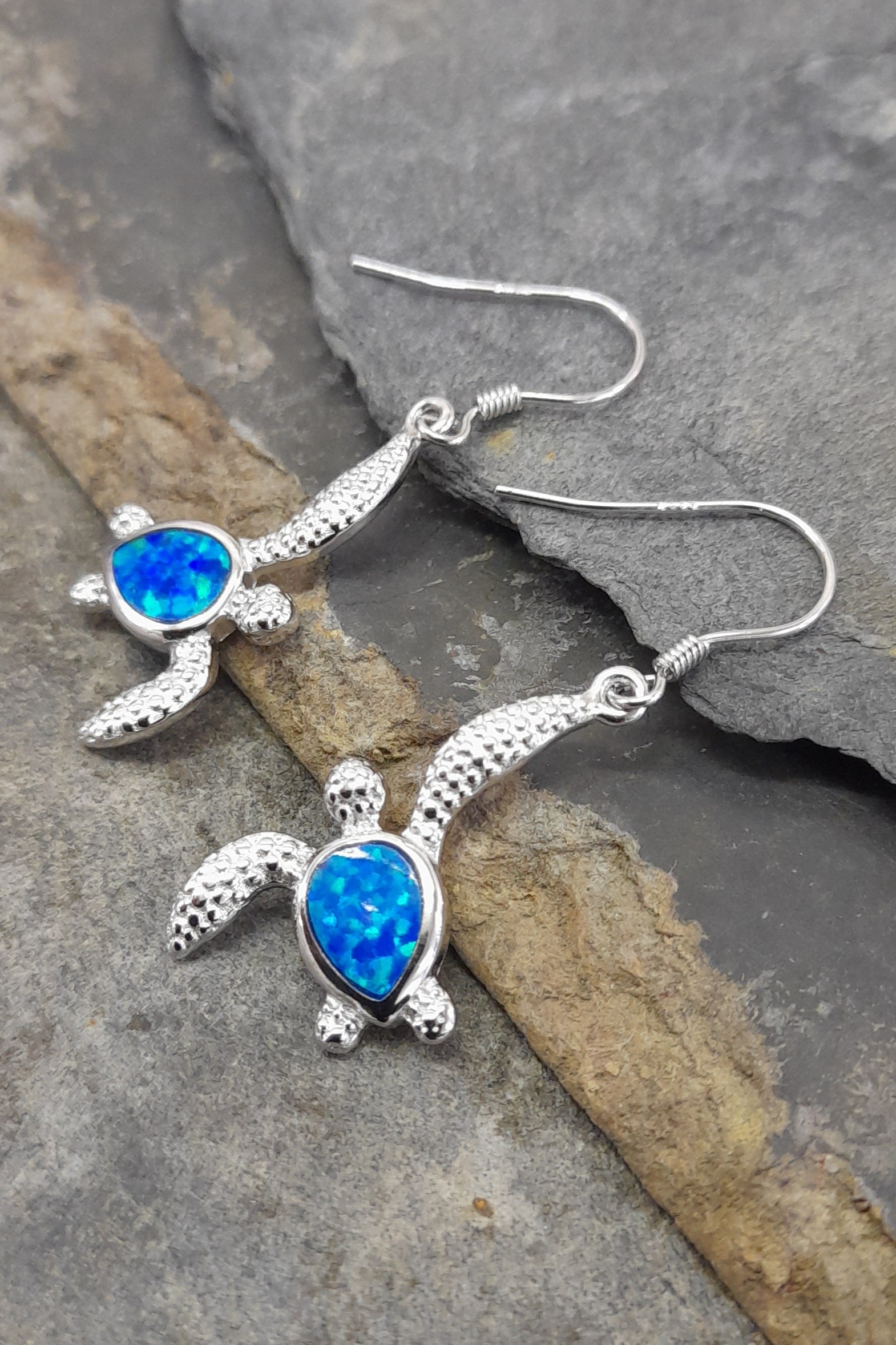 Recon Opal Turtle Earring 24mm