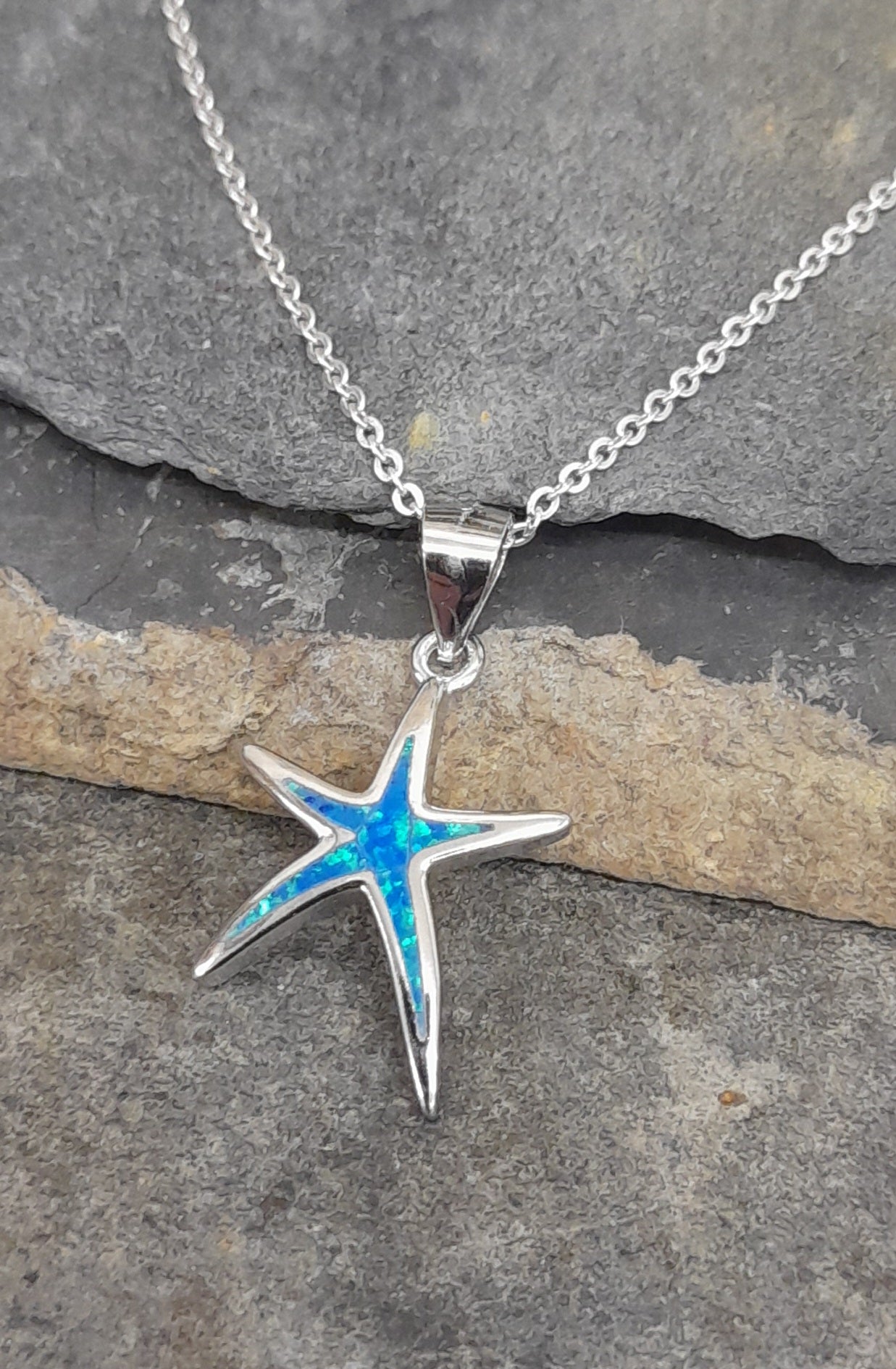 Recon Opal Starfish Pendant 20 X 15mm