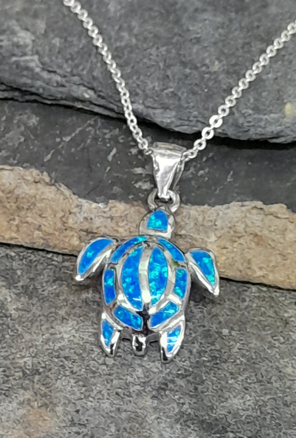 Recon Opal Turtle Pendant 14 X 14mm