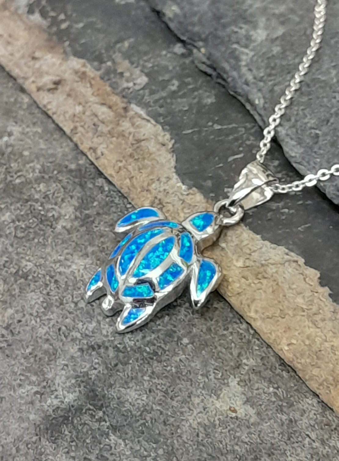 Recon Opal Turtle Pendant 14 X 14mm